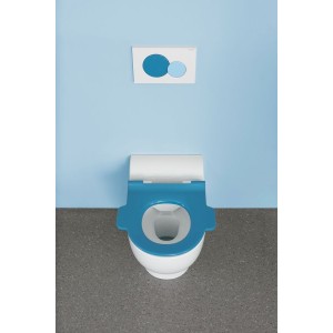 Lunette d'abattant WC Geberit Bambini pour enfants avec poignées bleu océan - GEBERIT 502.971.SX.1 