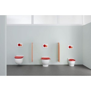 Lunette ergonomique Geberit Bambini pour bébés et jeunes enfants rouge carmin - GEBERIT 502.972.FY.1 