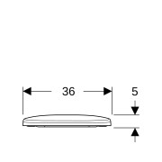 Abat. WC Geberit Dito fermeture standard fixation par le bas Blanc - GEBERIT 00007000000 