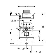 Bâti-support Geberit Duofix WC 82 cm Omega 12 cm autoportant - GEBERIT 111.009.00.2 