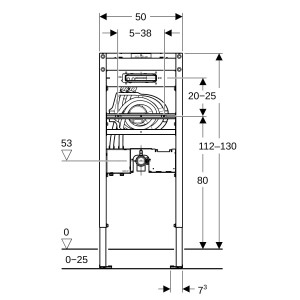 Bâti-support Geberit Duofix lavabo 112-130 cm rob mur enc ONE mod fon - GEBERIT 111.069.00.2 