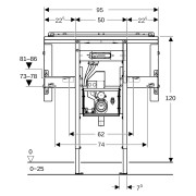 Bâti-support Geberit Duofix lavabo et robinetterie ONE hau loc lavabo 90cm - GEBERIT 111.072.00.2 