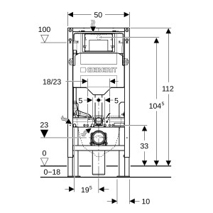 Bâti-support Geberit Duofix WC 112 cm Sigma 12 cm autoportant renforcé NF - GEBERIT 111.380.00.6 