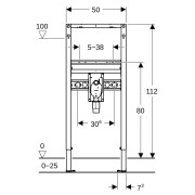 Bâti-support Geberit Duofix lavabo 112 cm robinetterie sur gorge siphon enc - GEBERIT 111.480.00.2 