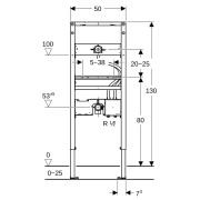Bâti-support Geberit Duofix lavabo 130 cm rob murale enc mod fon - GEBERIT 111.558.00.2 