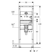 Bâti-support Geberit Duofix lavabo 130 cm rob murale enc mod fon siphon enc - GEBERIT 111.561.00.2 