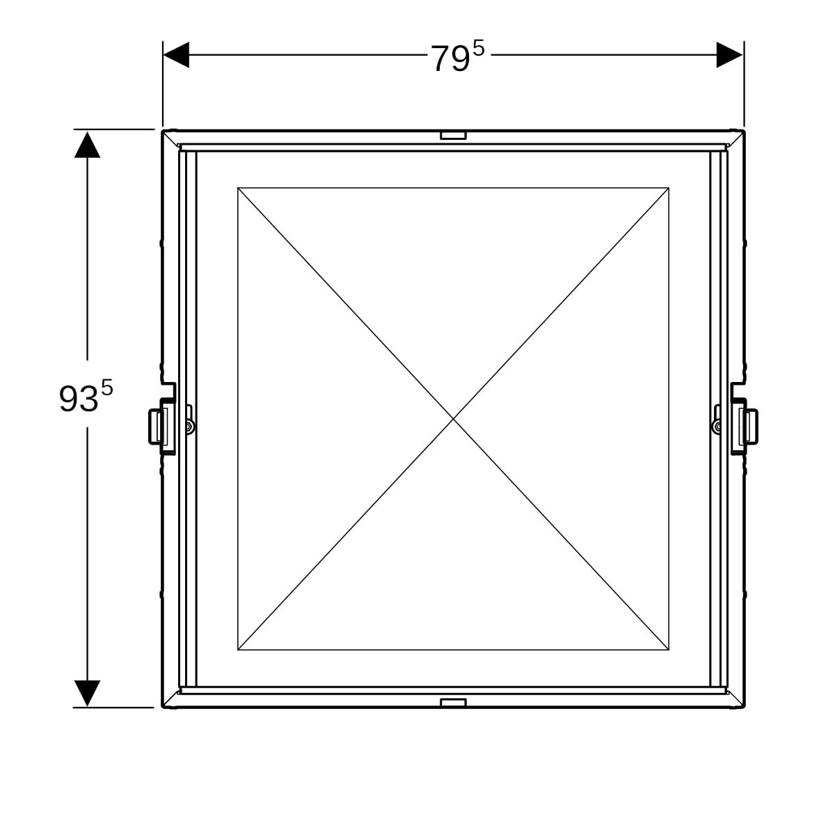 Coffre d'encastrement brut pour armoire de toilette Geberit ONE 75x90 cm - GEBERIT 111.942.00.1 