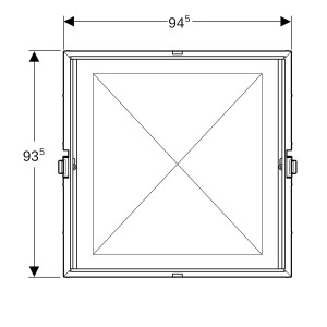 Coffre d'encastrement brut pour armoire de toilette Geberit ONE 90x90 cm - GEBERIT 111.943.00.1 