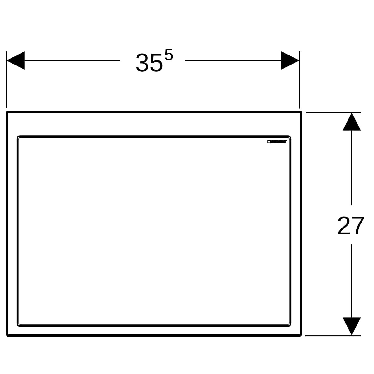 Kit de finition lavabo Geberit ONE au design aérien Réfléchissant - GEBERIT 115.420.00.1 