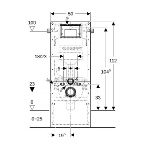 Bâti-support Geberit Duofix WC 112 cm Sigma 12 cm construction massive - GEBERIT 440.303.00.3 