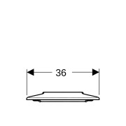 Lunette d'abattant Geberit Renova Comfort PMR fixation par le dessus Blanc - GEBERIT 500.680.01.1 