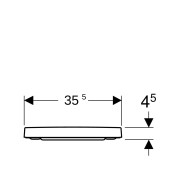 Abat. WC Geberit Renova Plan semi-carréné fermeture ralentie déclipsable Blanc - GEBERIT 500.692.01.1 