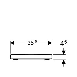 Abat. WC Geberit Renova Plan semi-carréné fermeture ralentie déclipsable Blanc - GEBERIT 500.692.01.1 