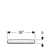Abat. WC Geberit iCon slim ralenti declip Blc - GEBERIT 500.835.01.1 