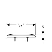 Abattant WC Geberit Option fermeture standard fixation par le dessous Blanc - GEBERIT 503.123.00.1 