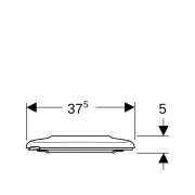 Abat. WC Geberit Renova Comfort PMR antibactérien fixation par le dessous - GEBERIT 572850000 