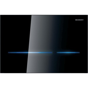 Commande Geberit élec secteur DT Sigma80 carrée Sig8 noir Verre réfl - GEBERIT 116.092.SG.6 
