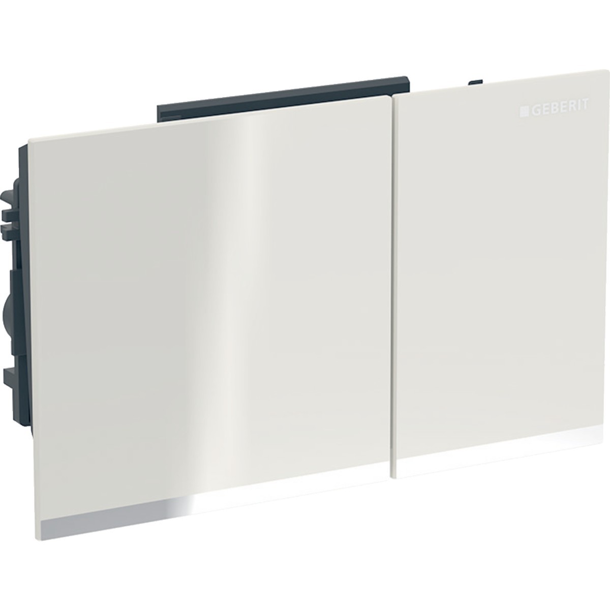 Plaque Geberit Omega60 carrée DT sable gris réfl chromé brillant - GEBERIT 243.118.JL.1 