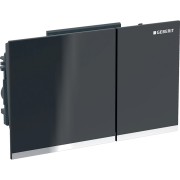 Plaque Geberit Omega60 carrée DT noir réfl chromé brillant - GEBERIT 243.118.SJ.1 