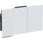 Plaque Geberit Sigma60 carrée DT blanc réfl chromé brillant - GEBERIT 243.415.SI.1 