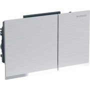 Plaque Geberit Omega60 carrée DT chromé brossé chromé brillant - GEBERIT 243.118.GH.1 