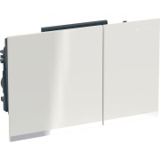Plaque Geberit Omega60 carrée DT sable gris réfl chromé brillant - GEBERIT 243.118.JL.1 