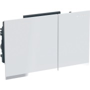 Plaque Geberit Omega60 carrée DT blanc réfl chromé brillant - GEBERIT 243.118.SI.1 