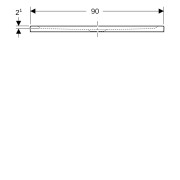 Receveur de douche carré Geberit Melua Blanc Mat 90x90x3.5cm - GEBERIT 00091100777G 