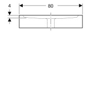 Receveur de douche carré Geberit Renova à poser surélevé 80x80x16cm Blc - GEBERIT 00716100000 