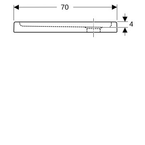 Receveur de douche carré Geberit Bastia à poser 70x70x7cm - GEBERIT 00720200000001 