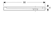 Receveur de douche carré Geberit Bastia à poser 90x90x7cm - GEBERIT 00723200000001 