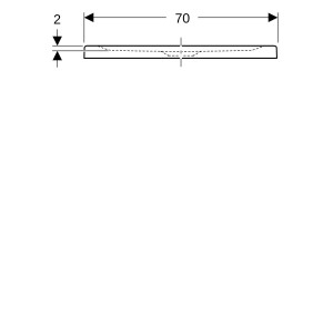 Receveur de douche rect Geberit Renova à poser à encastrer 70 x 90 cm Blc - GEBERIT 00723800000AG3 