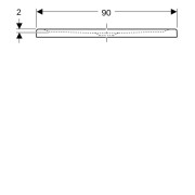 Receveur de douche carré Geberit Renova à poser à encastrer 90 x 90 cm Blc - GEBERIT 00724800000AG3 
