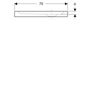 Receveur de douche rectangulaire Geberit Bastia à poser 70x90x7cm - GEBERIT 00725200000001 