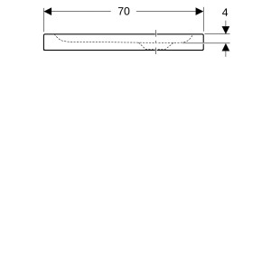 Receveur de douche rectangulaire Geberit Bastia à poser 70x90x7cm - GEBERIT 00725200000001 