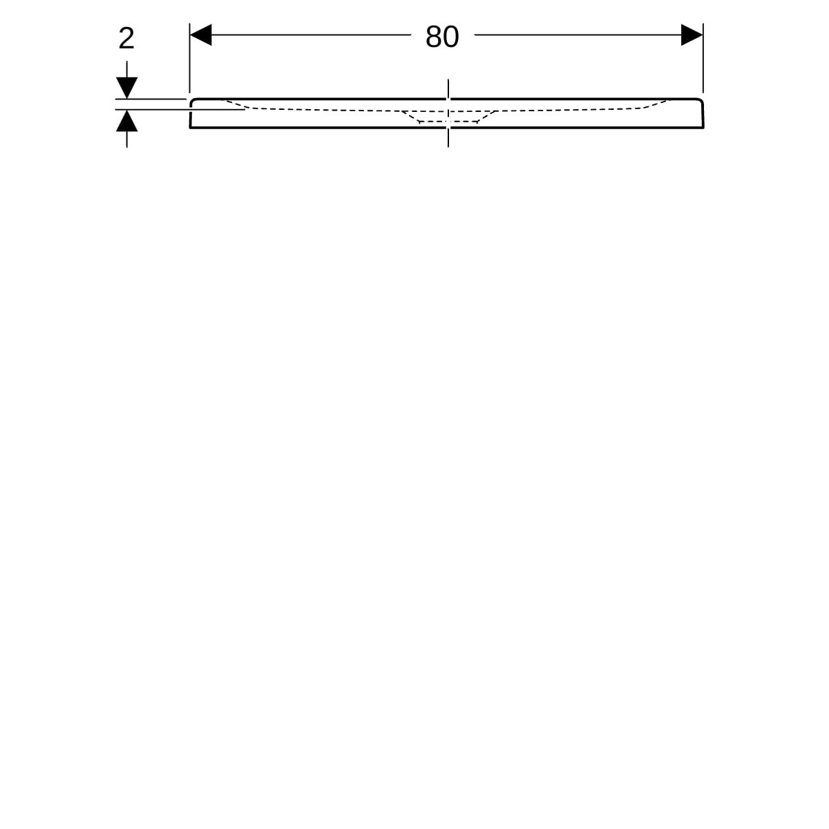 Receveur de douche rect Geberit Renova à poser à encastrer 80 x 100 cm Blc - GEBERIT 00726800000AG3 