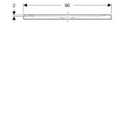 Receveur de douche rect Geberit Renova à poser à encastrer 90 x 100 cm Blc - GEBERIT 00726900000AG3 