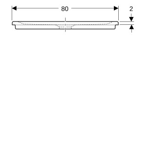 Receveur de douche carré Geberit Renova à encastrer 80 x 80 cm Blc - GEBERIT 00731800000AG3 