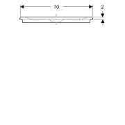 Receveur de douche rect Geberit Renova à encastrer 70 x 90 cm Blc - GEBERIT 00733800000AG3 