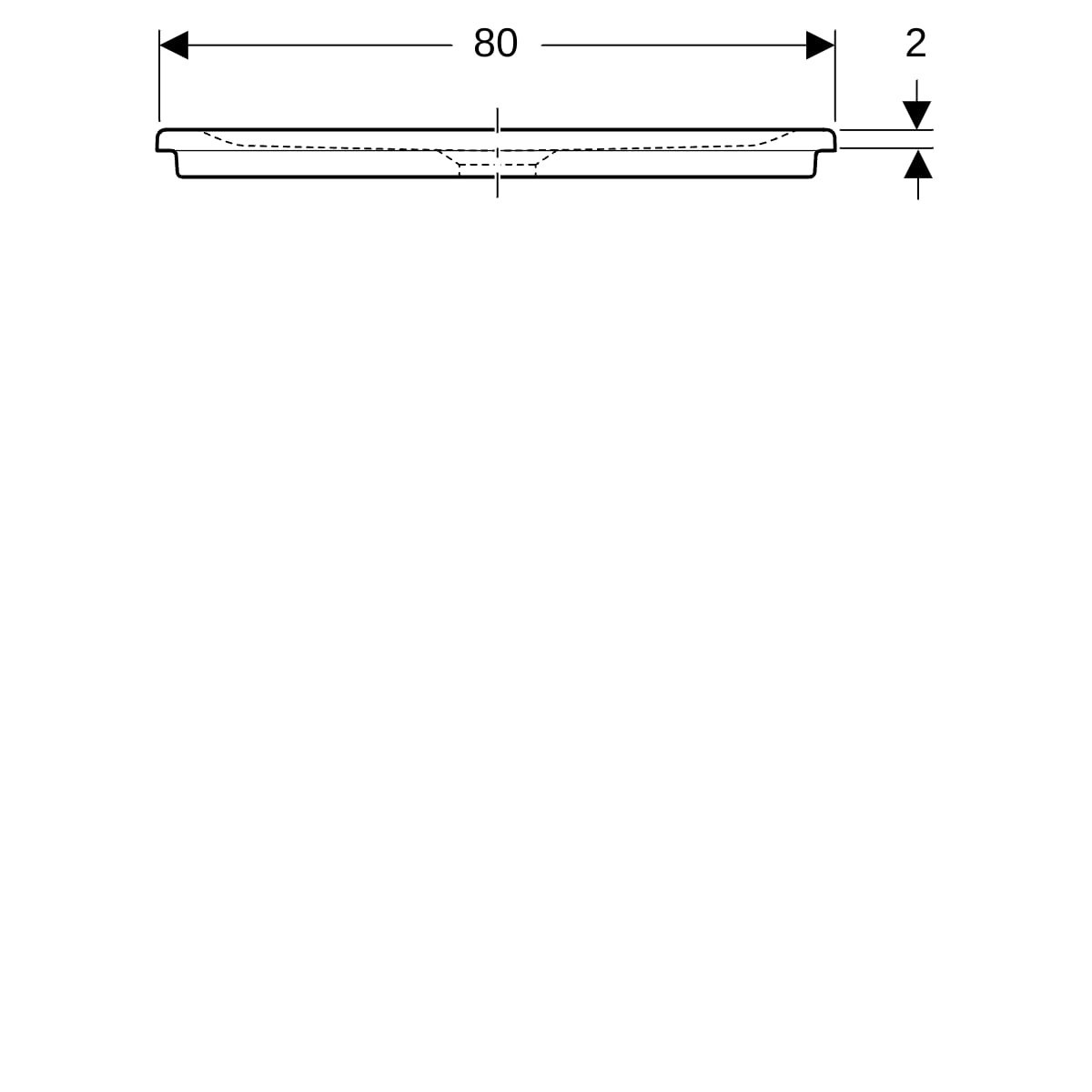 Receveur de douche rect Geberit Renova à encastrer 100 x 80 cm Blc - GEBERIT 00736800000AG3 