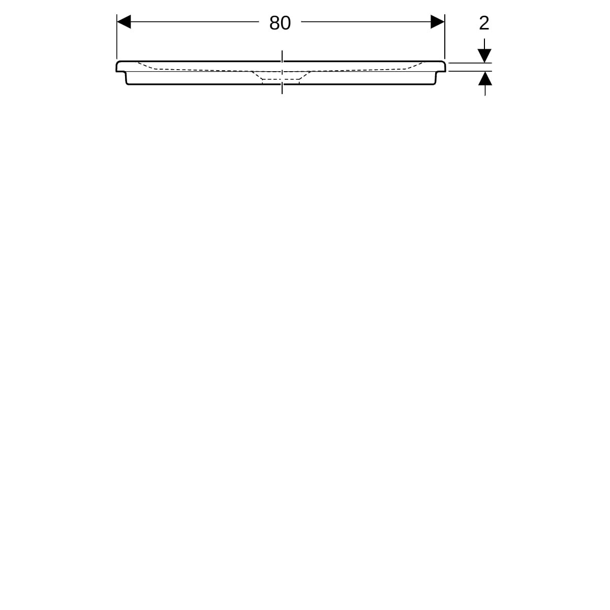 Receveur de douche rect Geberit Renova à encastrer 120 x 80 cm Blc - GEBERIT 00737800000AG3 