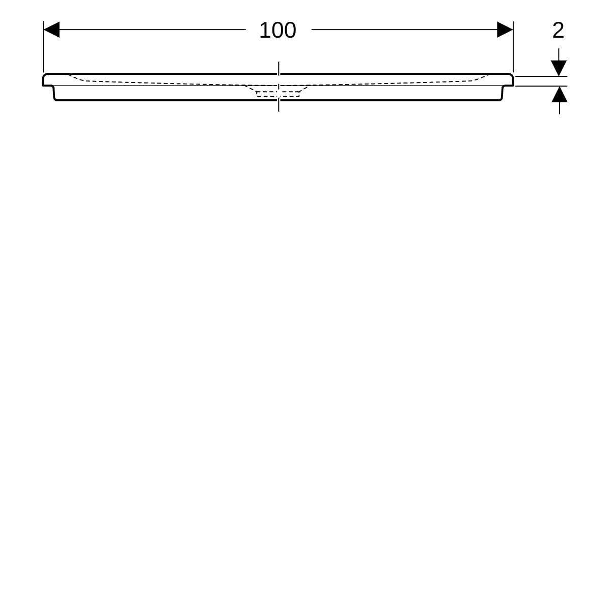 Receveur de douche carré Geberit Renova à encastrer 100 x 100 cm Blc - GEBERIT 00738800000AG3 