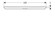 Receveur de douche carré Geberit Renova à encastrer 100 x 100 cm Blc - GEBERIT 00738800000AG3 