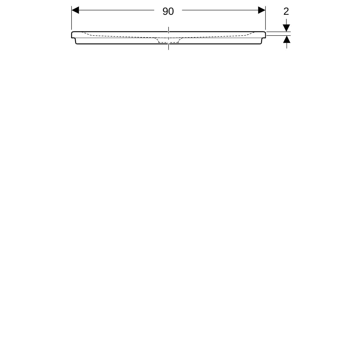 Receveur de douche rect Geberit Renova à encastrer 140 x 90 cm Blc - GEBERIT 00739900000AG3 
