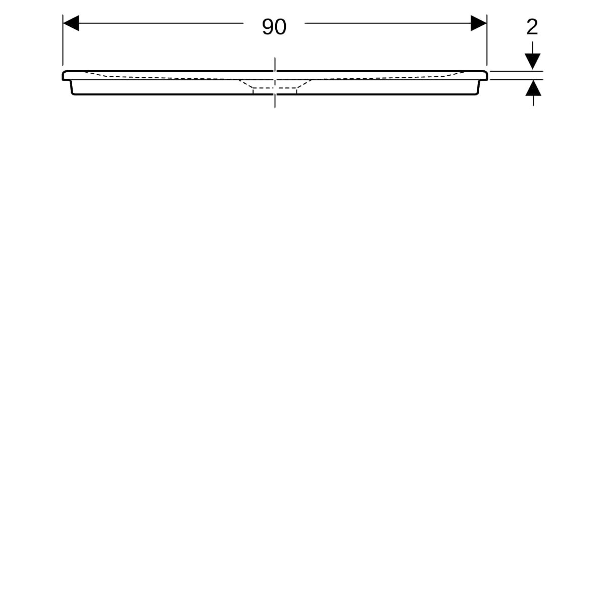 Receveur de douche rect Geberit Renova à encastrer 100 x 90 cm Blc - GEBERIT 00746900000AG3 