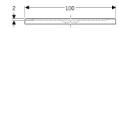 Receveur de douche carré Geberit Renova à poser à encastrer 100 x 100 cm Blc - GEBERIT 550.084.00.1 