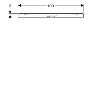 Receveur de douche carré Geberit Renova à poser à encastrer 100 x 100 cm Blc - GEBERIT 550.084.00.1 