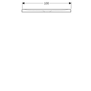 Receveur de douche rect Geberit Renova à poser à encastrer 100 x 120 cm Blc - GEBERIT 550.085.00.1 