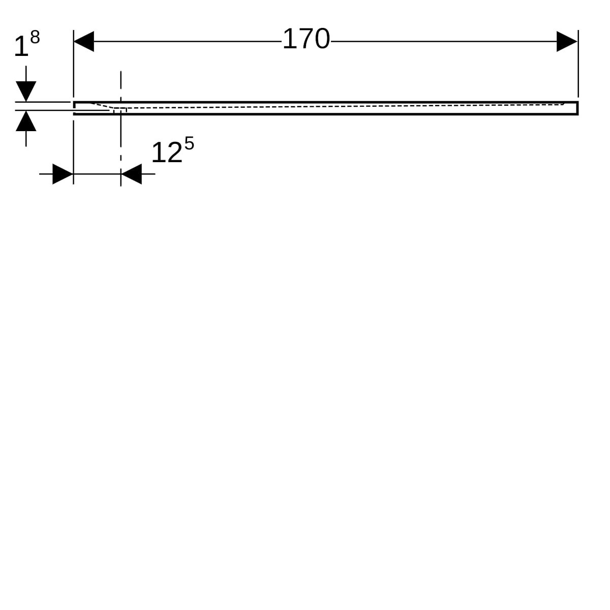Receveur de douche rectangulaire Geberit Sestra Graphite structuré 170x90cm - GEBERIT 550.238.00.2 