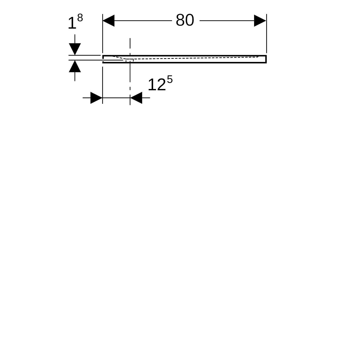 Receveur carré Geberit Sestra 80 x 80 Blanc Structure ardoise - GEBERIT 550.290.00.2 